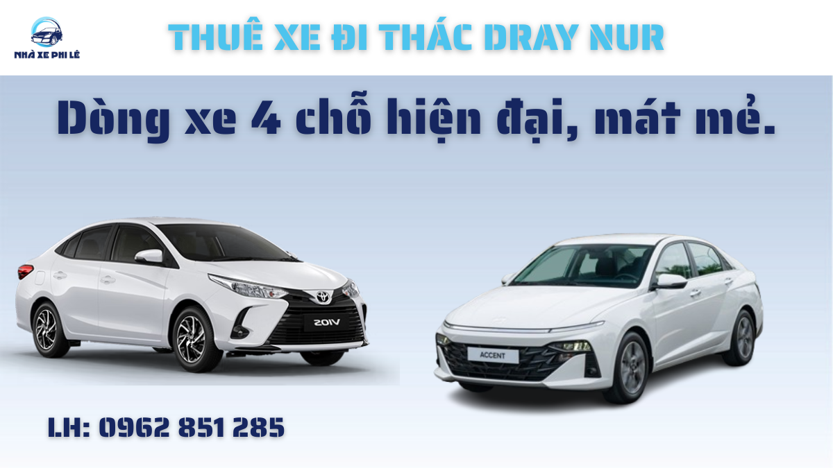 Xe 4 chỗ đi Thác Dray Nur